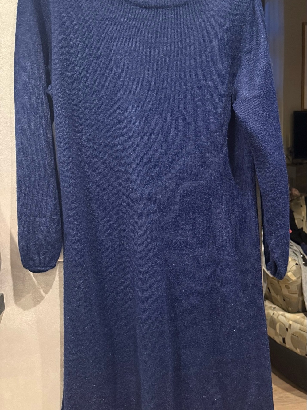 Women’s Navy Blue Long Sleeve Knit Dress